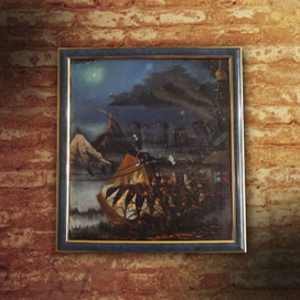 Жажда с другом Холст масло (50х70)