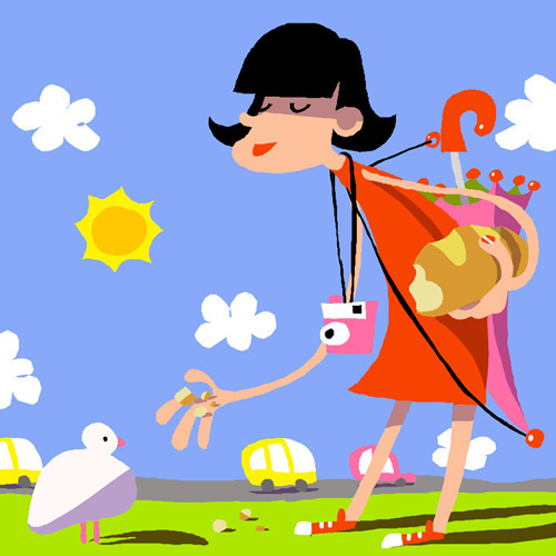 Любитель кормить голубя