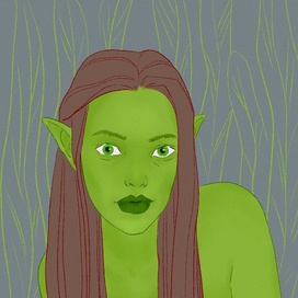 Green Girl-portrait