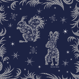 Зимние узоры на окне. Векторные кружева