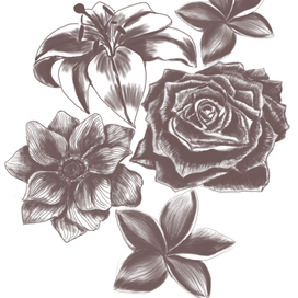 Цветы для тату, принта