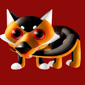 Собака,кусающая свой хвост