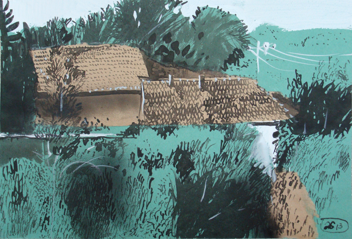 лист из "Сербского альбома" 2013, 30х40