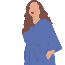 Девушка в синем плаще