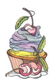 кекс вишневый