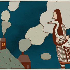 Девушка с гусём