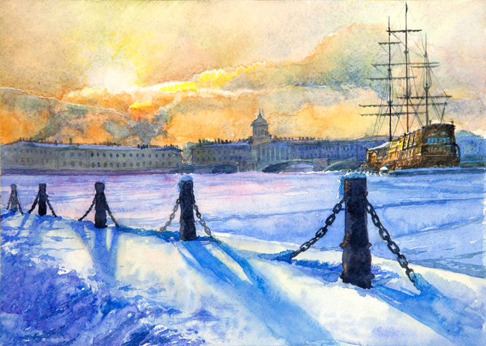 Набережная закат