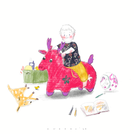 моя малышка играет