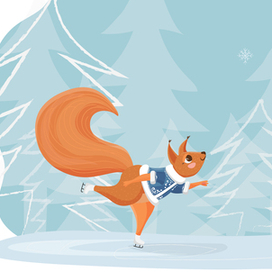 Белочка фигуристка. Серия сказочные животные