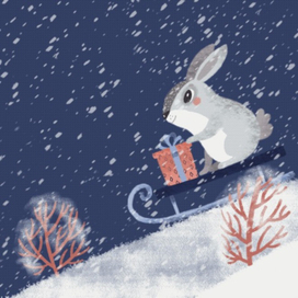 Заяц на санях