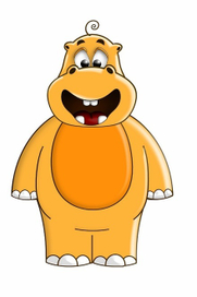 оранжевый бегемотик