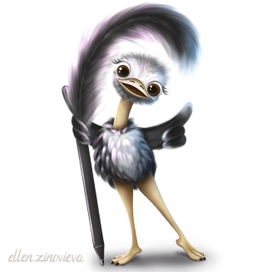 Персонаж-страусенок