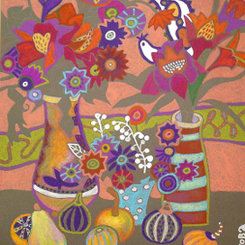 "Цветы и тыковки"