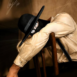 мужчина в шляпе