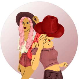 Девушки в шляпах