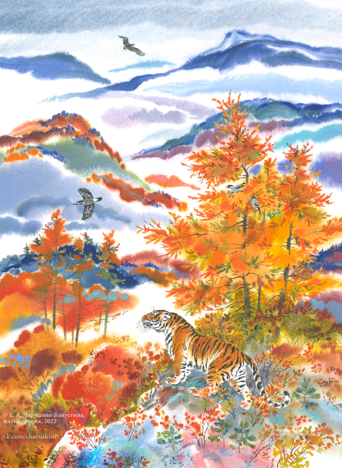 Иллюстрация к рассказам С. Востокова "Про тигров, львов и тигрольвов"