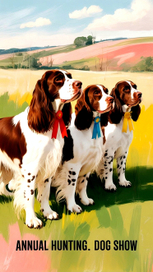 Иллюстрация плаката конкурса охотничьих собак