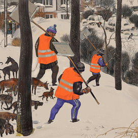 Дворники на снегу