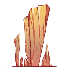 Отрисовка гор и скал.