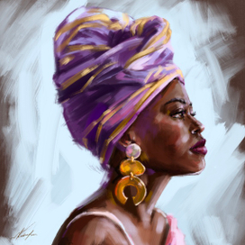 Негритянка в тюрбане