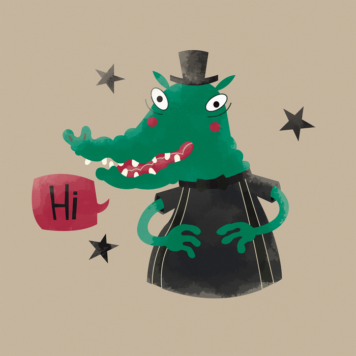 Аллигатор в подтяжках