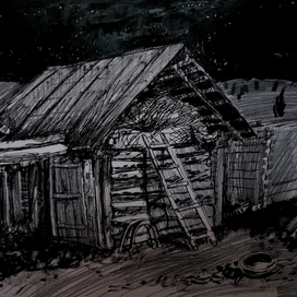 Сеновал. Ночь.