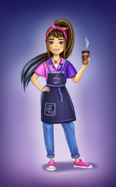 Бренд персонаж для кофейни 