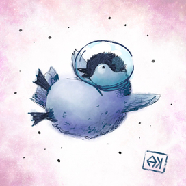 Пингвин космонавт