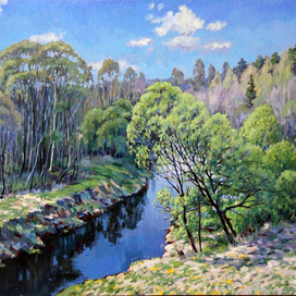 "Май, первая зелень."