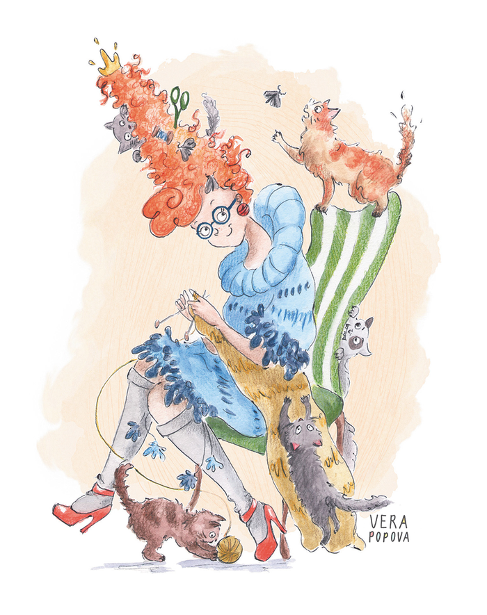 Вязальщица и коты