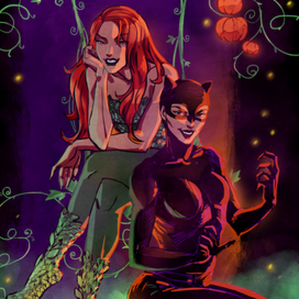 Poison Ivy and Catwoman