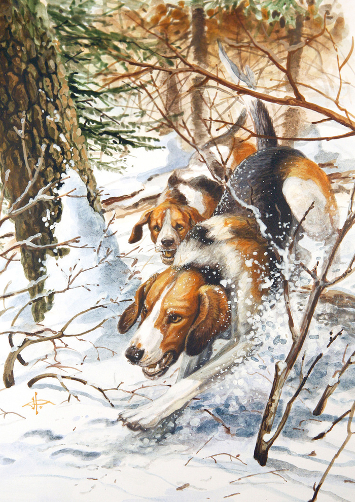 По красному .