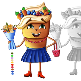 Бренд- персонаж "Трубочка со сливками"