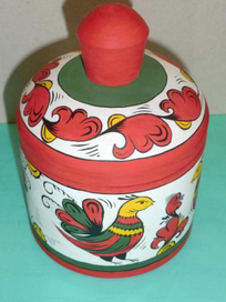 Роспись деревянной баночки