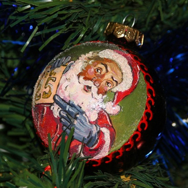 Роспись на елочных шарах. 