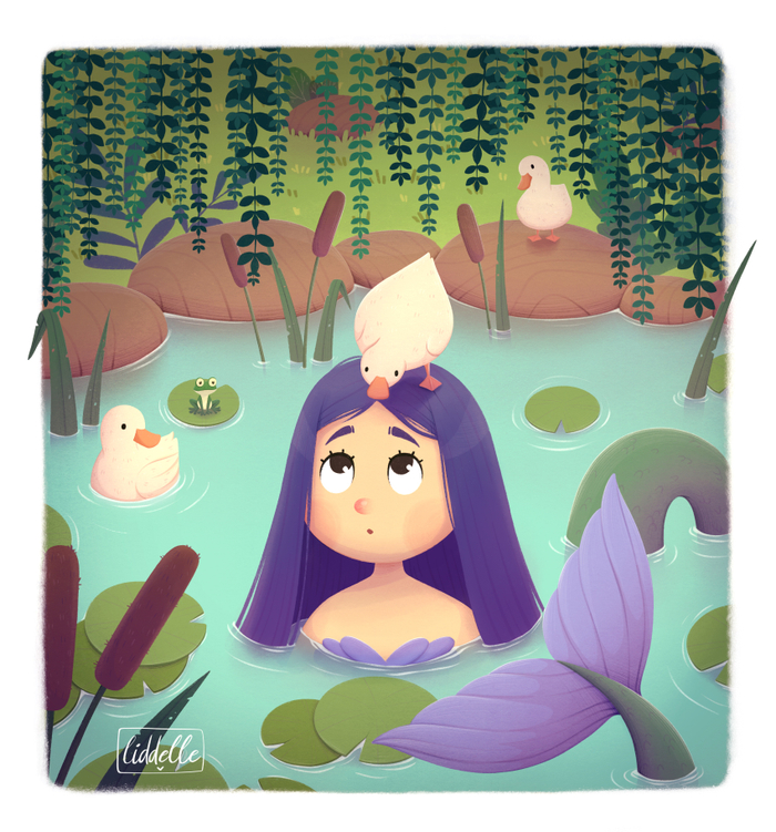 Любопытные уточки и русалка