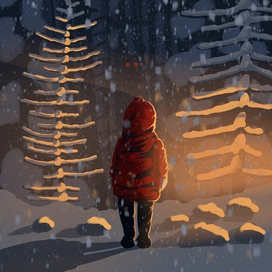 Снежная ночь в лесу Монстр ужасы рассказ