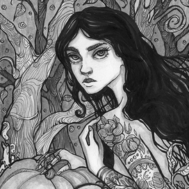 Ведьмочка с тыквами