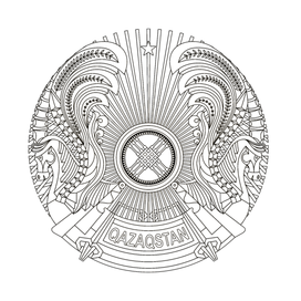 Герб РК контурный