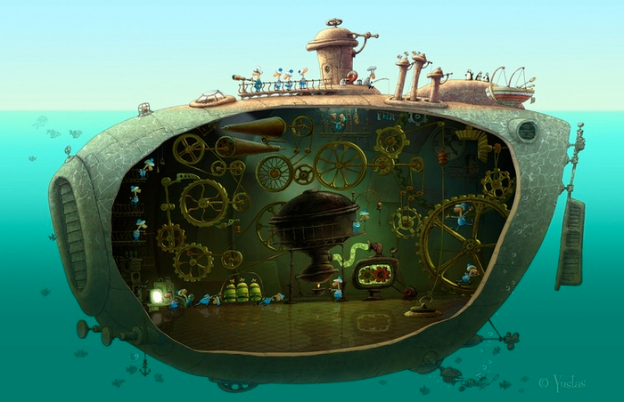 "In the land of submarines"