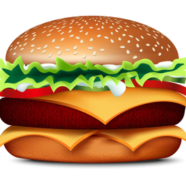 Векторный 3д гамбургер