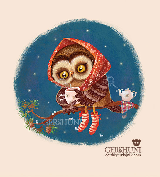 Иллюстрация к стихотворению "Вечереет.темнеет,холоднеет"