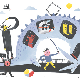 иллюстрации к стихотворению К. И. Чуковского КРОКОДИЛ