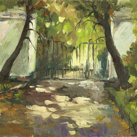 Пейзаж на пленере 