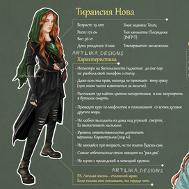 Арт анкета персонажа