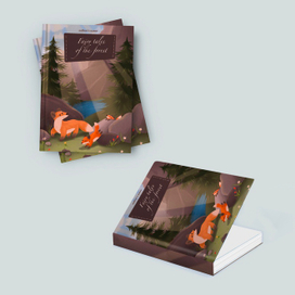 Обложка для книги с лисами