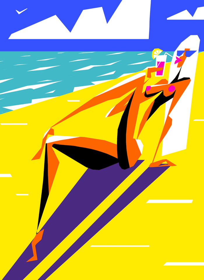 Девушка с коктейлем