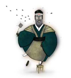 самурай ловит мух