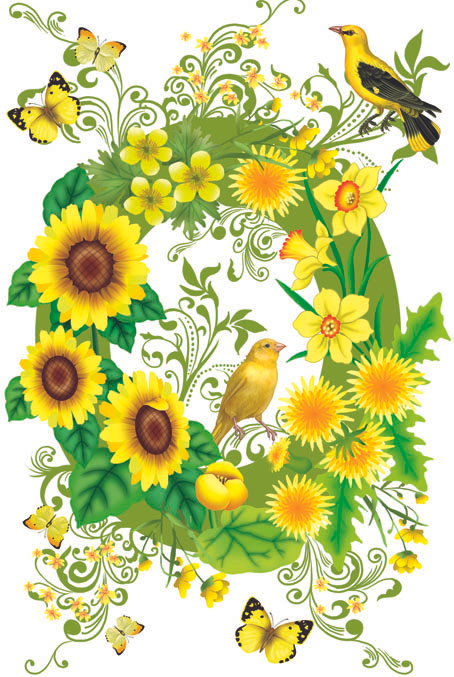 цветы желтые