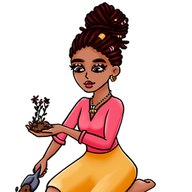 Персонаж девушка садовник